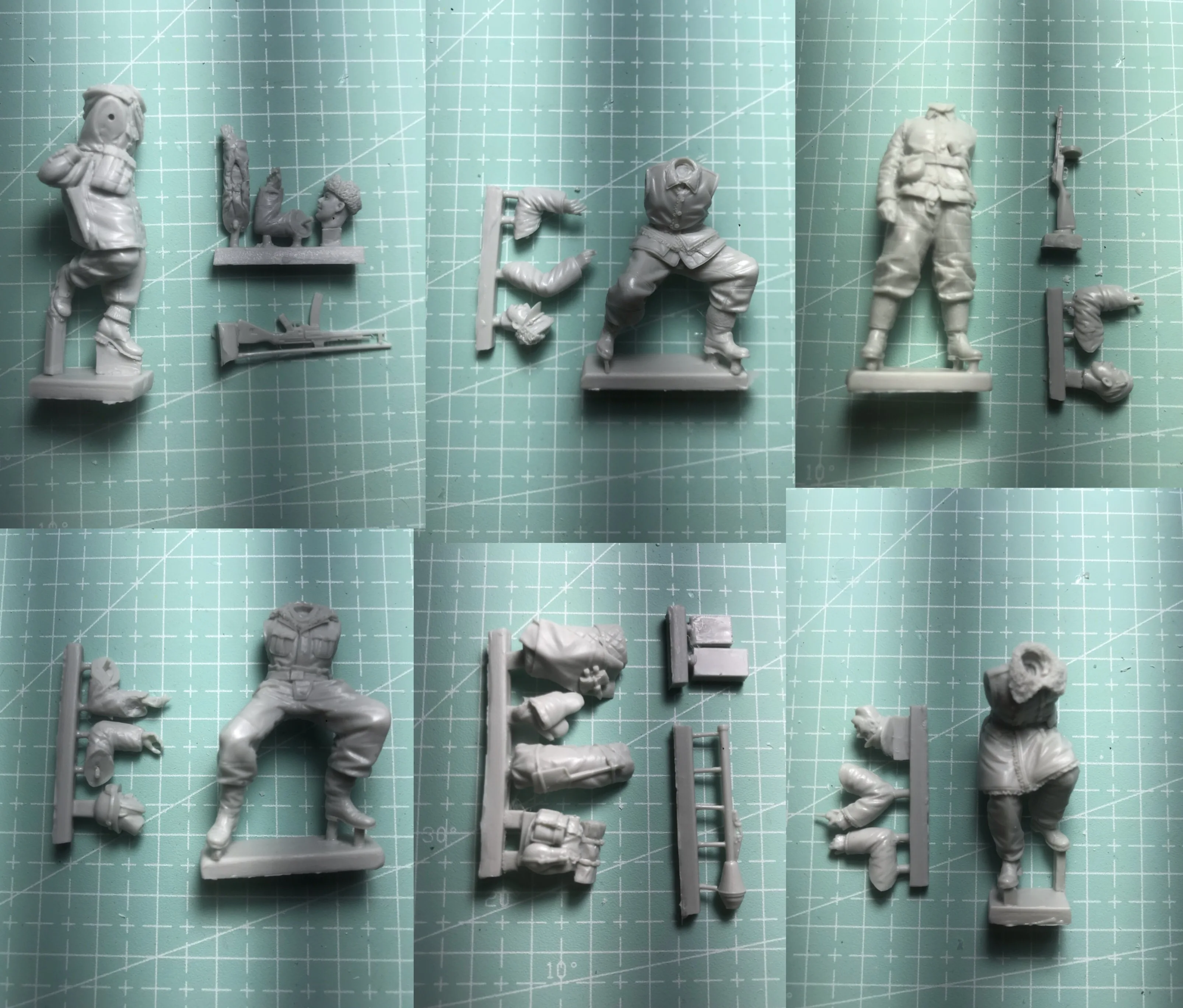 Модель GK из смолы 1/35 5 фигурок + аксессуары для мотоциклов без мотоцикла