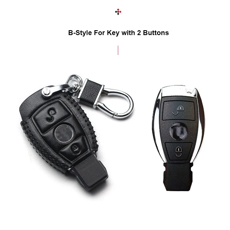 

Genuine Leather Car Key Cover Keychain Case for Mercedes Benz CLS CLA GL R SLK AMG A B C S Class Remote Holder Accessories