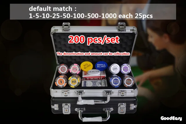 200pcs silver box 100-500 шт казино покер фишки казиноТехасский глиняный покерный чип наборы Pokers Алюминиевый Чемодан пшеничная Корона покерные фишки Техасский Холдем фишки наборы 14 г - Цвет: 200pcs silver box