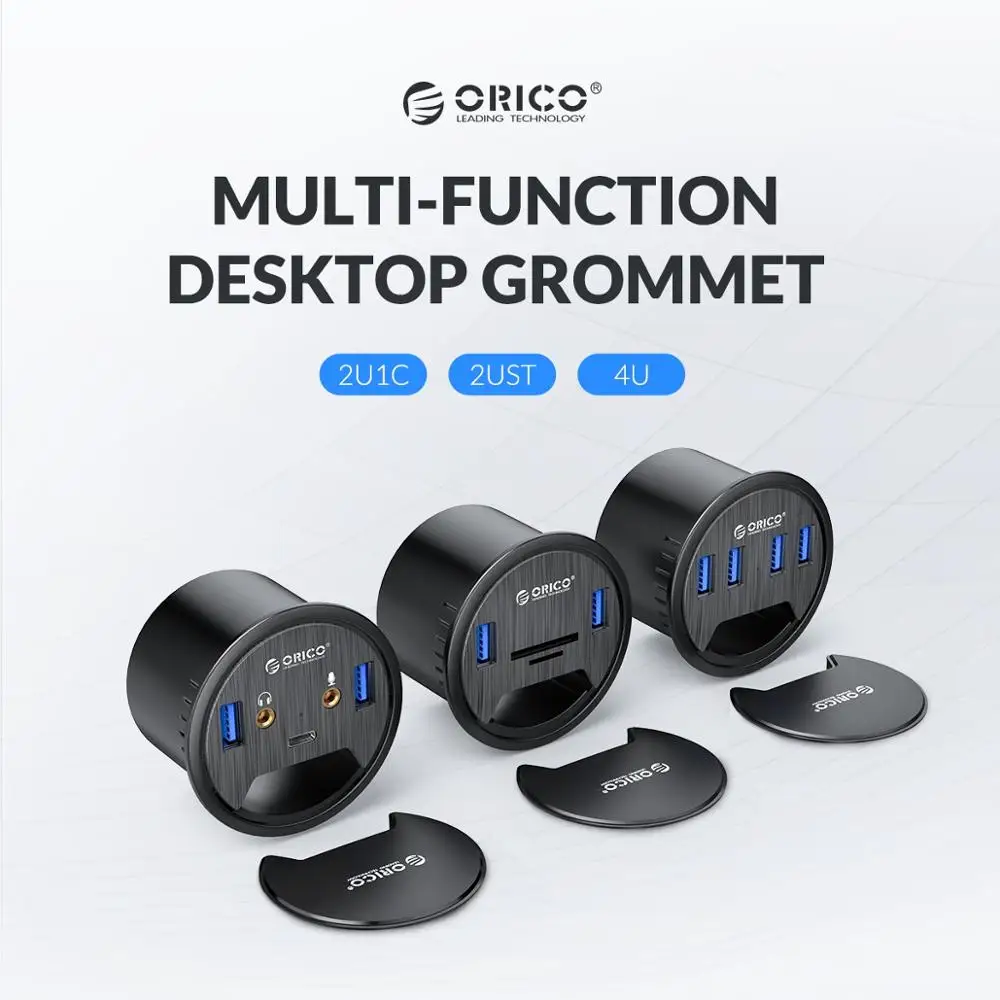 ORICO USB 3 0 хаб настольное втулка Тип C высокой Скорость разветвитель с SD TF наушники