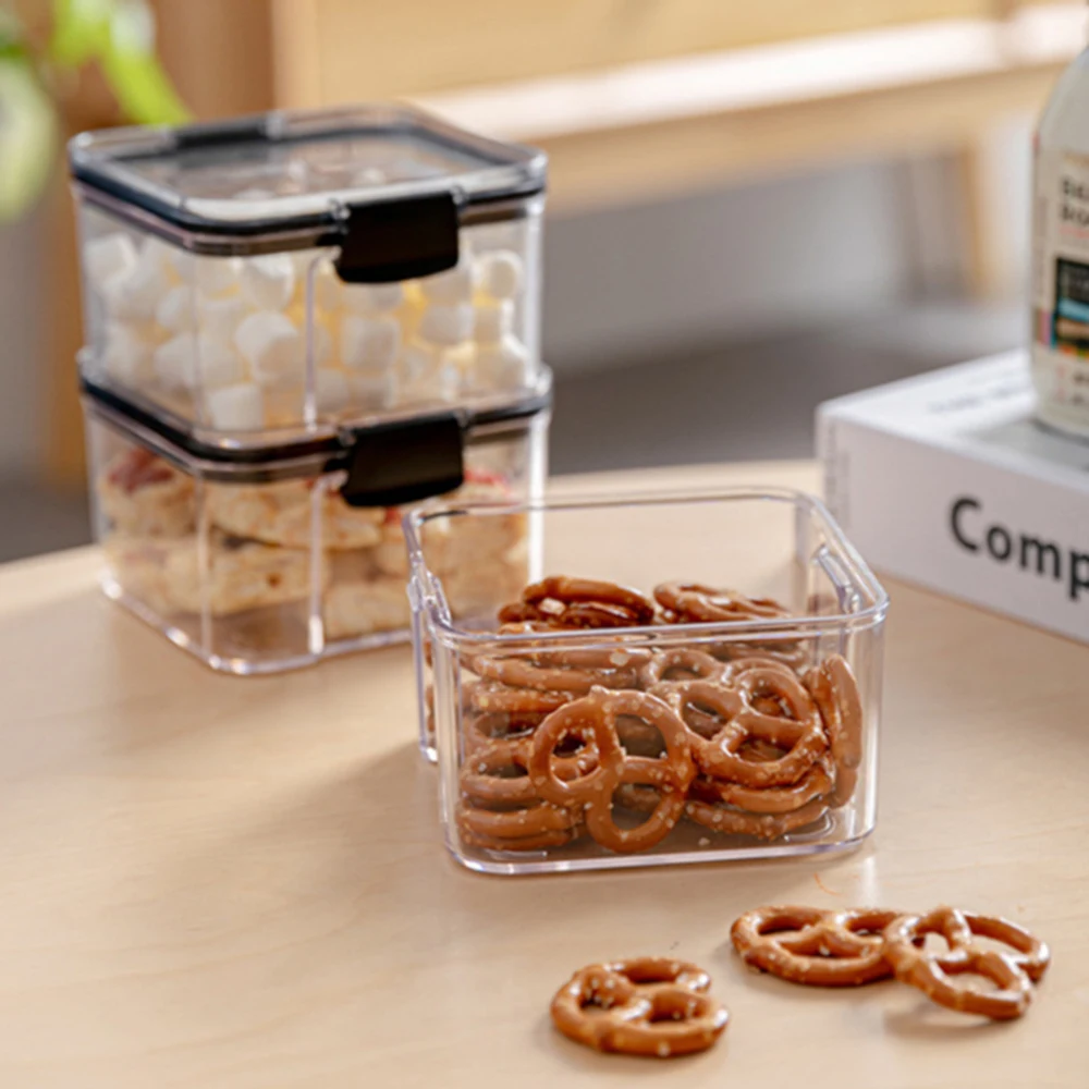Прозрачные Герметичные банки контейнер для хранения продуктов пластиковый кухонного холодильника коробка