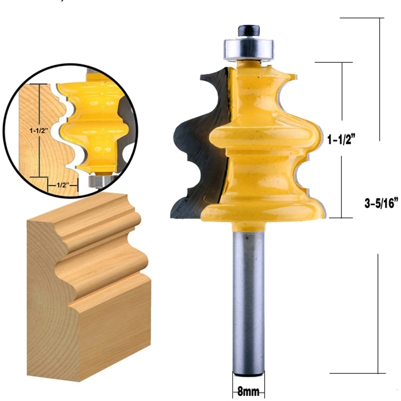 5 шт. 8 мм хвостовик корпус и база формовочный станок Набор бит ЧПУ Линейный нож