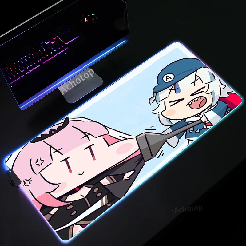 

RGB Anime Mouse Pad 80x30 HD Pattern Large Computer Mousepad Cute Kawaii Gaming Cartoon XXL Pad to Mouse Keyboard Desk Mice Mat