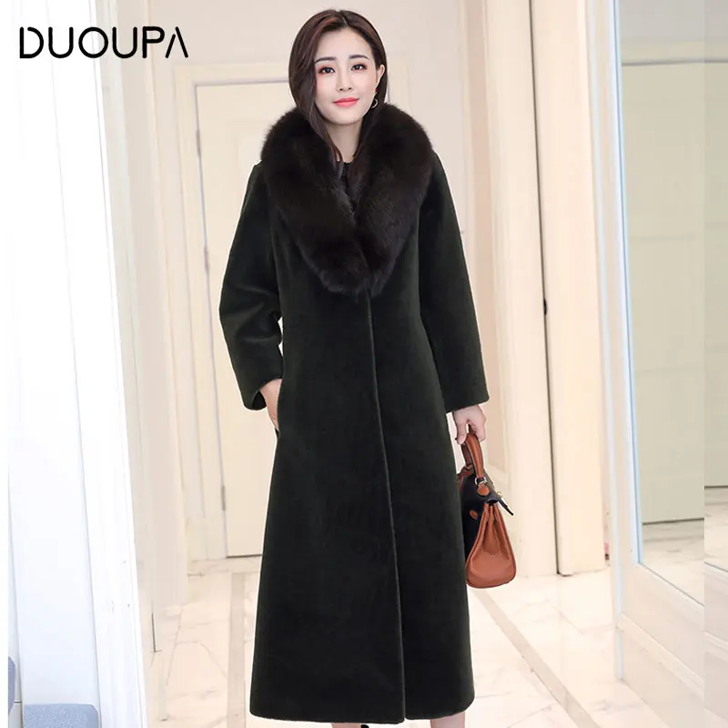 DUOUPA/2019 осенне-зимнее новое пальто из искусственного меха с длинным съемным