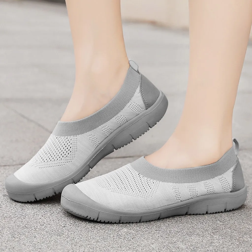 JAYCOSIN летние кроссовки для женщин беговые стрейч без шнуровки спортивная обувь