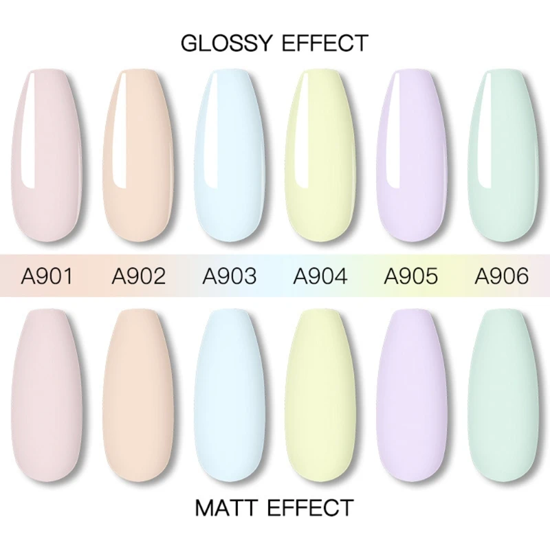 

Q1QD Pastel Gel Nail Polish Kit Macaron Girly Colors Collection Light Spring Summer Color Gel Nail Polish Soak Off UV LED Gel