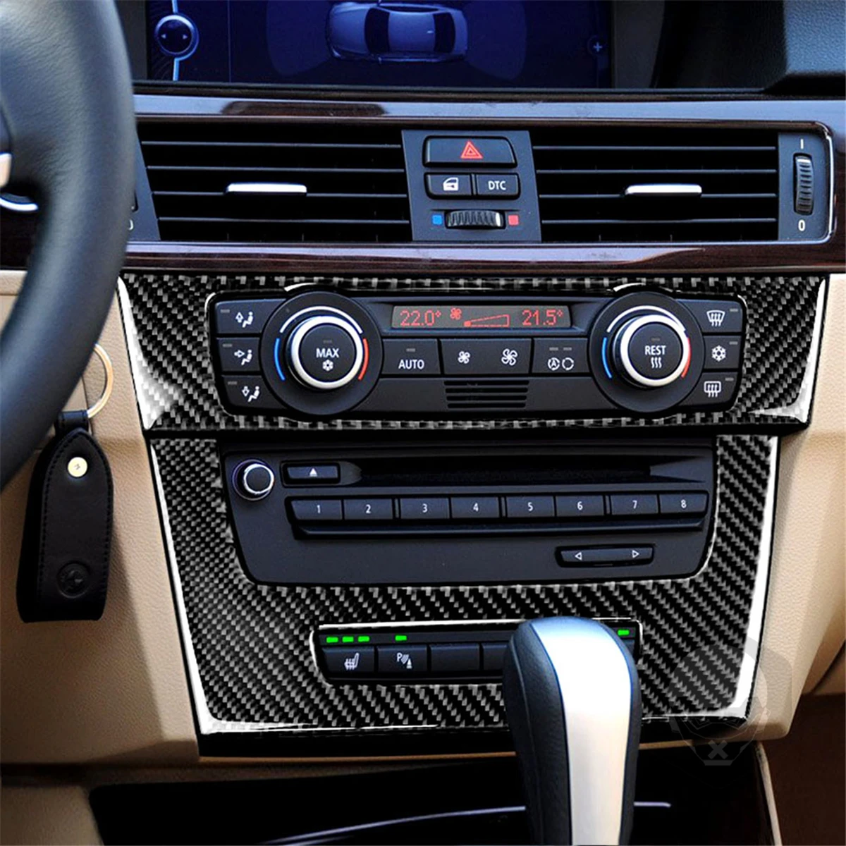 

Кондиционер компакт-дисков Управление Панель рамка, накладка, отделка, для BMW 2007-2012 M3 E92 E90 интерьера автомобильные аксессуары
