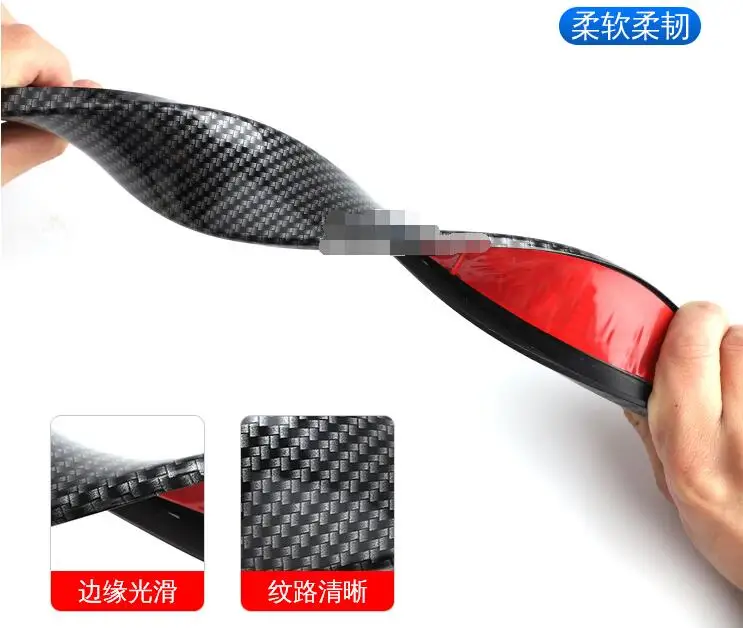 

4pcs Universal Car Truck Carbon Fiber Rubber Wheel Eyebrow Protector Lip Sticker Trim Fender Flare Anti-scratch fit for Acura