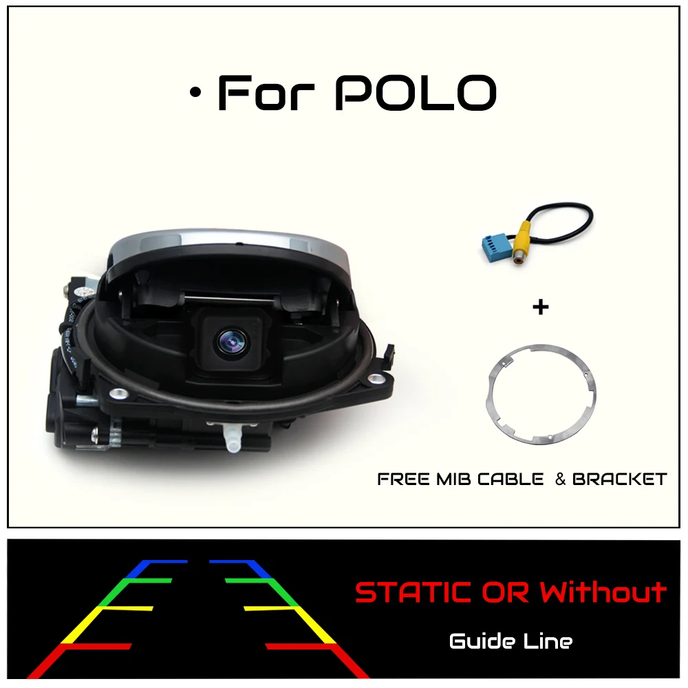 RCA Polo- Static Trunk Handle Logo Trajectory Reverse Camera Badge HD Dynamic Rear Camera For VW golf 5 6 7 Polo 6R GTI B6 B7 B8 passat CC Eos - Название цвета: RCA Polo- Static