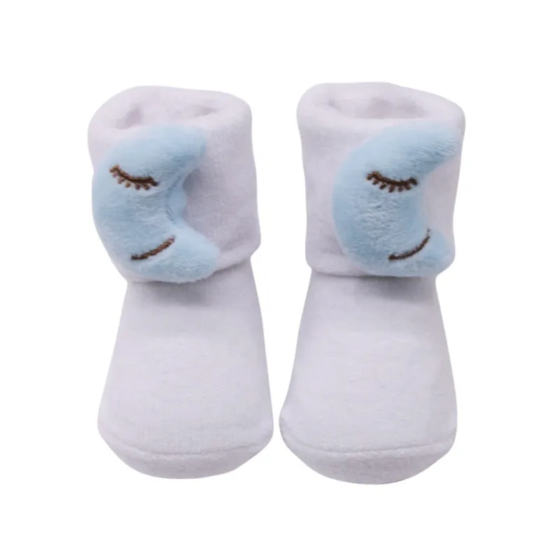 64L Baby Boys Girls Thickening Cotton Heart Print Cartoon Anti-slip Floor Socks Hot Newborn Winter Autumn Warm Soft Clothes Socks - Цвет: 64L