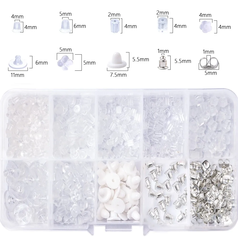 

Earring Making Kit Jewelry Accessories Supplies with Earring Hook Nail Lobster Clasp Open Jump Ring Connector Set for Beads