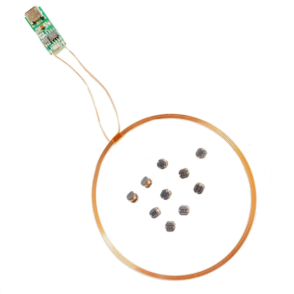 Taidacent USB kablosuz Led indüksiyon bobini endüktif Led lamba ışığı kablosuz şarj cihazı/şarj modülü 50mm uzun mesafe