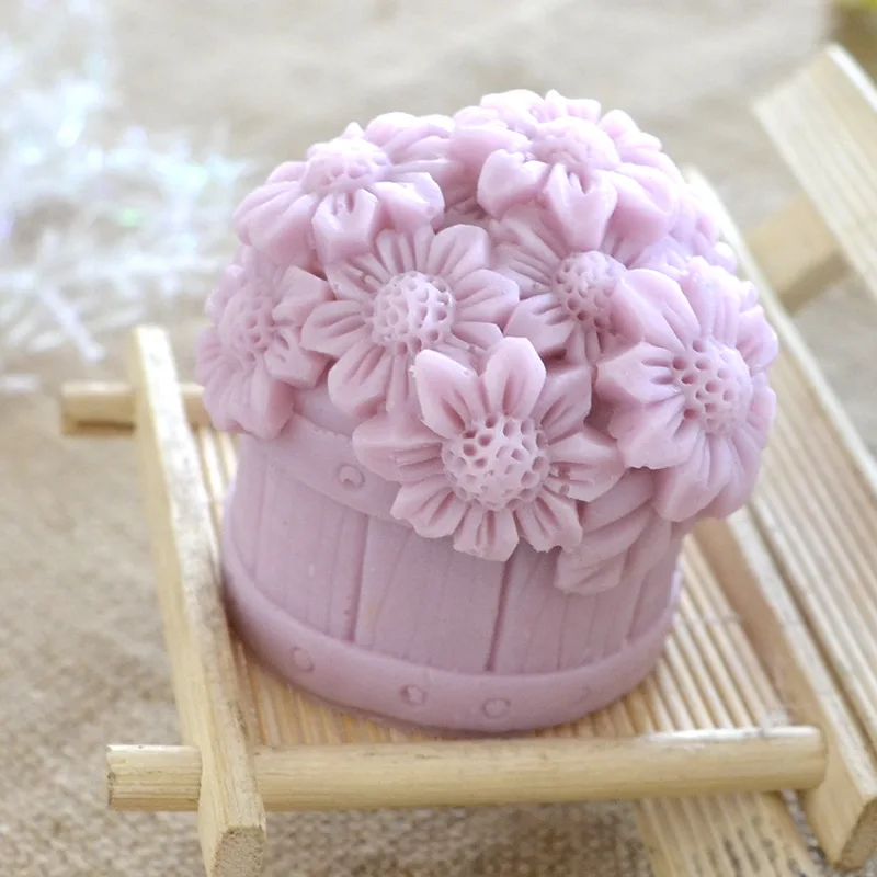 

Bouquet Flower Soap Molds Flower Candle Silicone Molds DIY Plaster Crafts Mold For Wedding