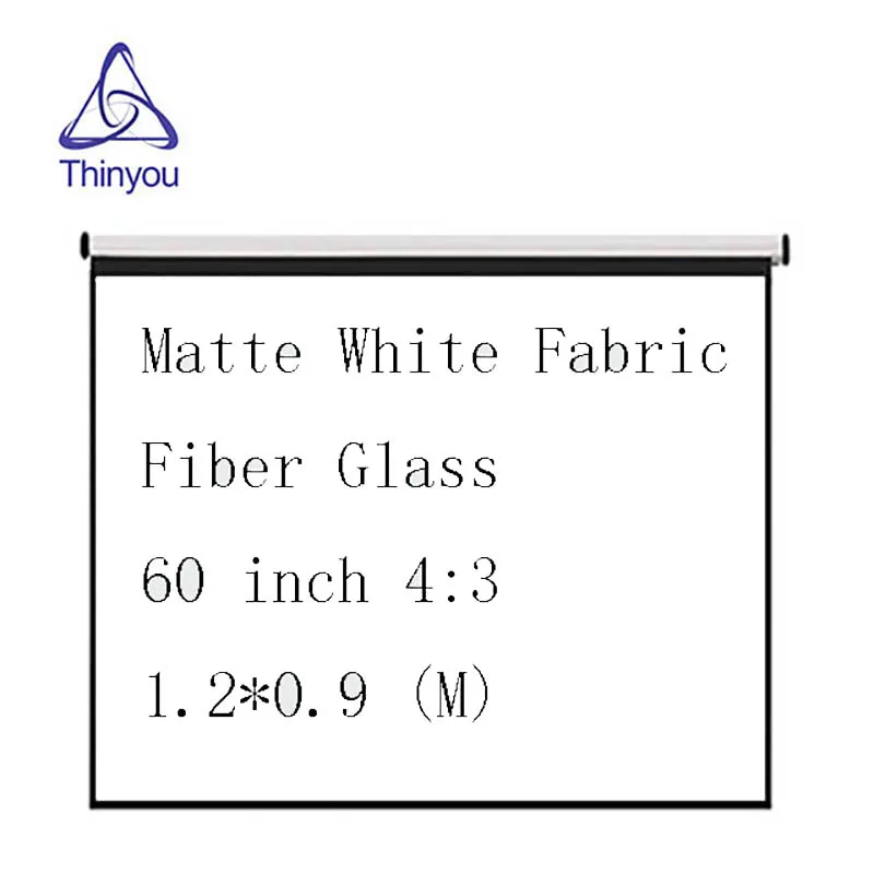 

Thinyou Matte White Fabric Fiber Glass 60 inch 4:3 for Home theater Full HD Travel support LED Projector DLP proyector