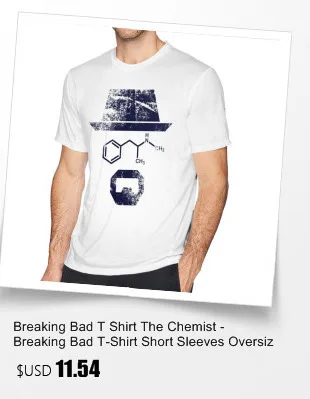 Футболка «Breaking Bad», футболка «Breaking Bad-Heisenberg», Мужская большая футболка, Повседневная забавная футболка из 100 хлопка с графическим рисунком