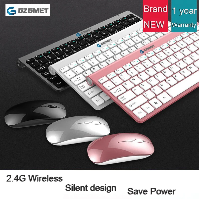 Беспроводная клавиатура мышь комбо мини Bluetooth ноутбук Mac Настольный ПК ТВ 2