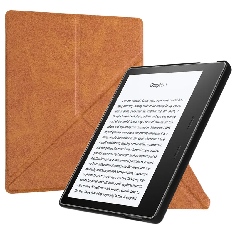 Estojo Origami Stand para Kindle Oasis 9ª Geração e Kindle Oasis 10ª Geração Capa de Couro pu Premium com Dormir Wake