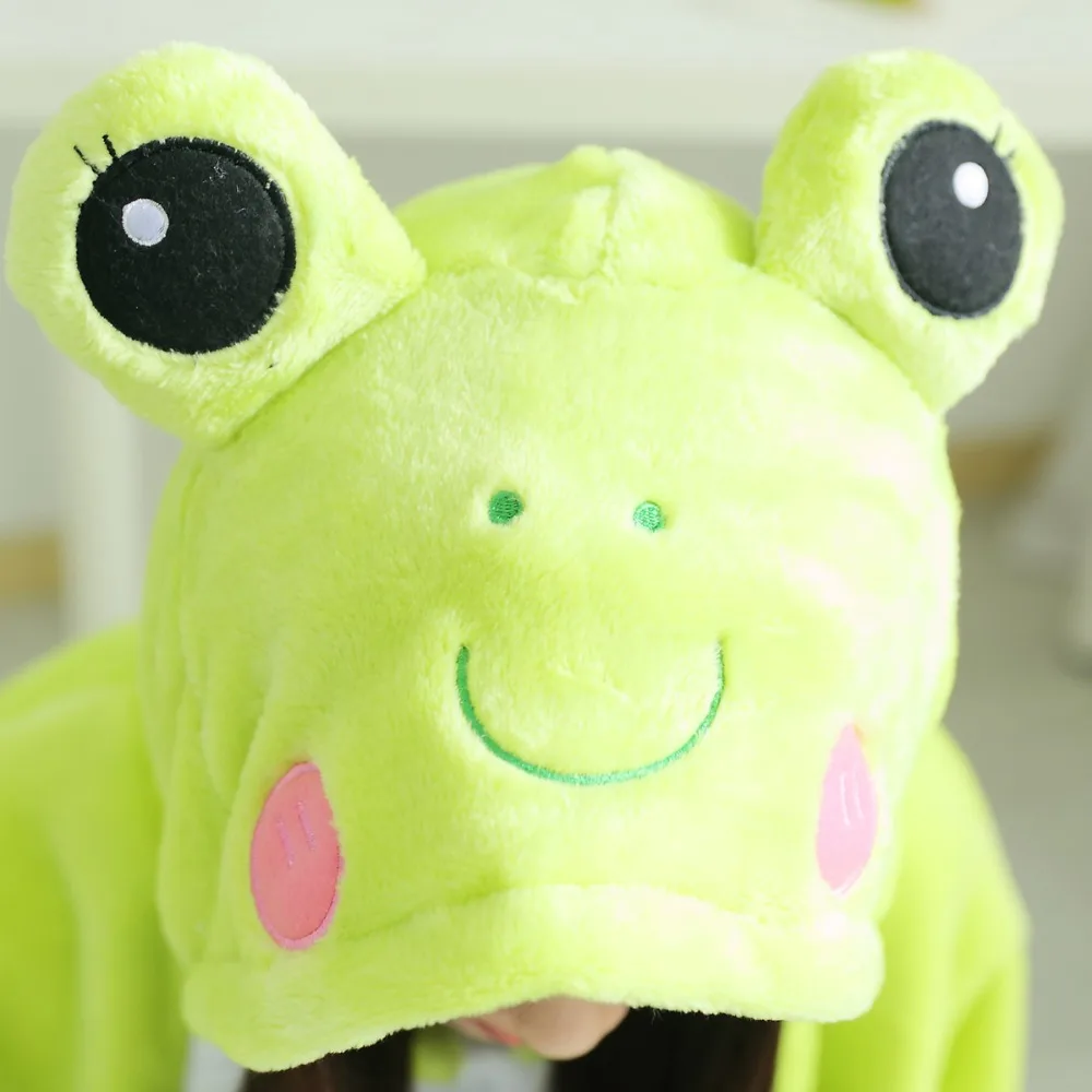 Hksng хорошее качество женская зимняя зеленая лягушка Kigu Пижама комбинезон косплей