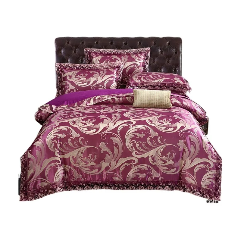 

Cross border World Trade European Satin Jacquard 4-piece set jacquard 6-Piece set