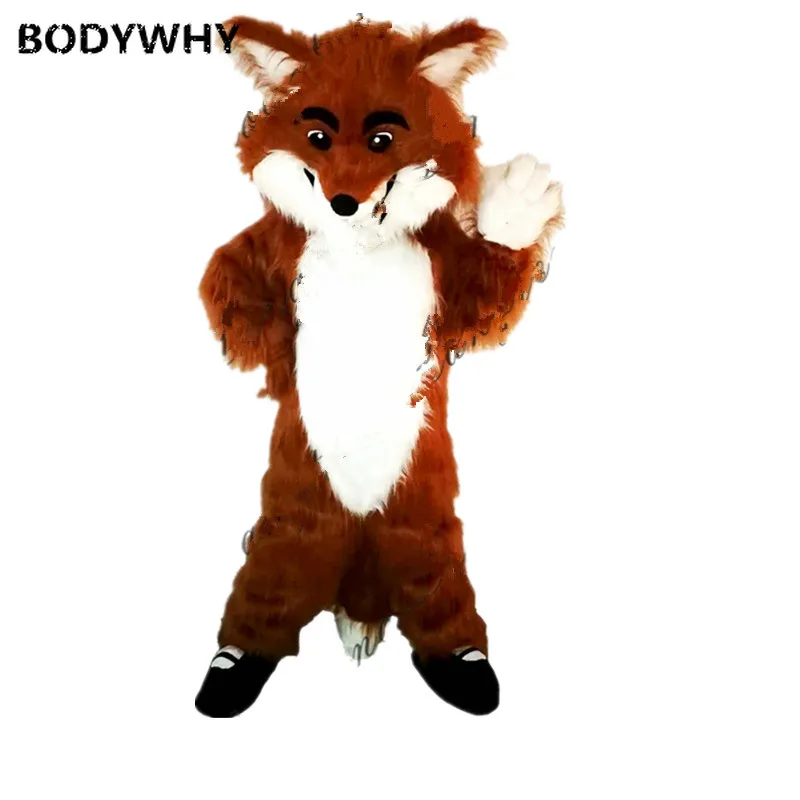 Новый стиль для косплея темно-коричневый костюм Хаски длинный меховой Волк