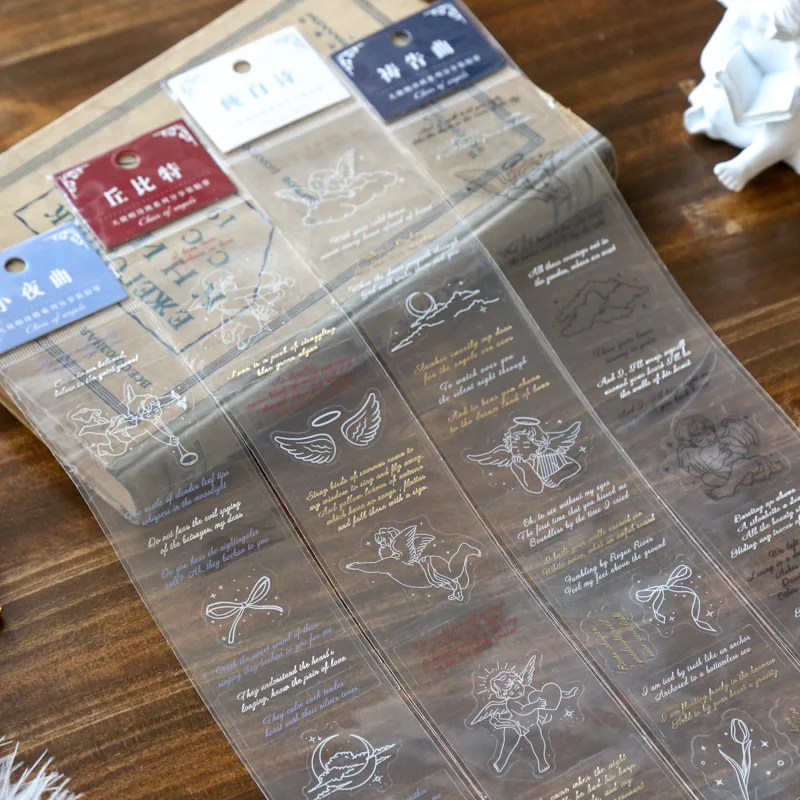 

Angel Choir Series PET Transparent Washi Tape Masking Scrapbooking Journal Paper Craft Supplies Stationery