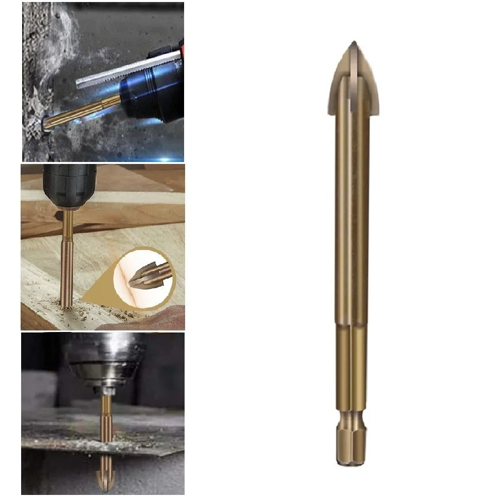 

1Pc Efficient Universal Drilling Tool Multifunctional Ceramic Tile Cement Bit Hole Drilling Hexagon Handle Hole Opener Drill Bit