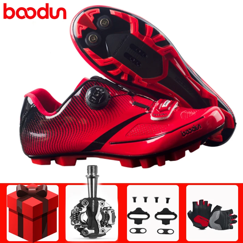 

BOODUN Cycling Shoes Sapatilha Ciclismo Mtb Add SPD Pedal Set Professional Self-Locking Bicycle Shoes Non-Slip Bike Racing