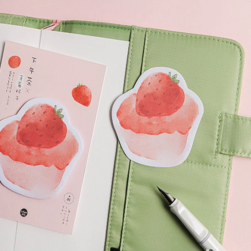 1 упак./лот милый розовый сладкий торт десерт ягода вишня памятка Липкие заметки