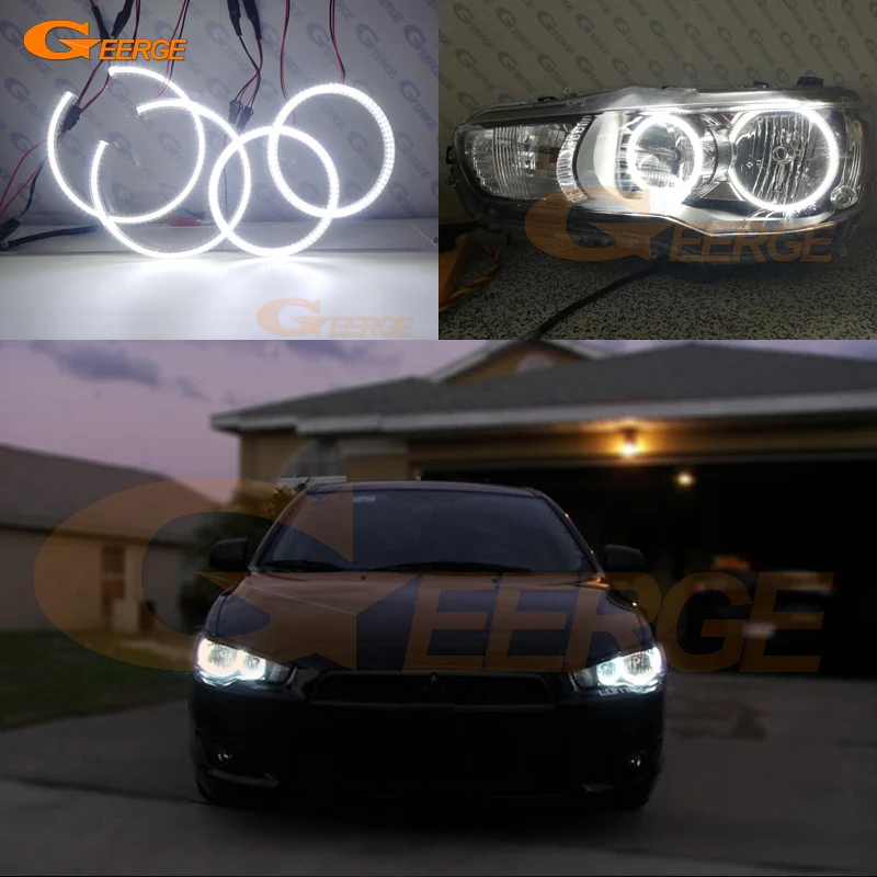 Для Mitsubishi Lancer 2008 2015 галогенный светильник отличный ультра яркий SMD LED ангельские