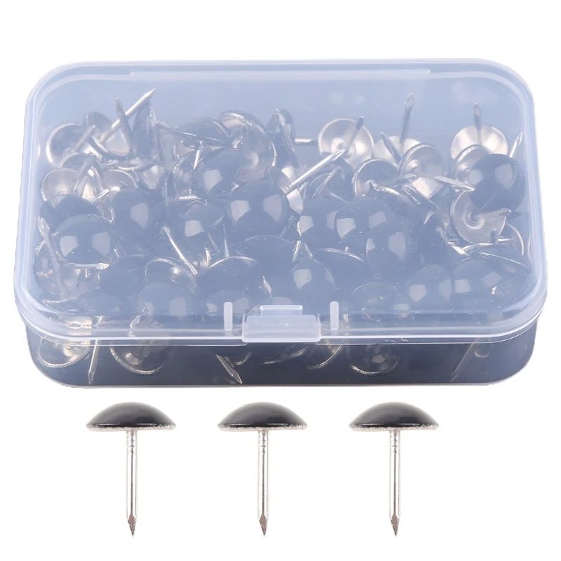 

100pcs Antique Brass Upholstery Nails Furniture Tacks Pushpins Hardware Decor Dropshipping