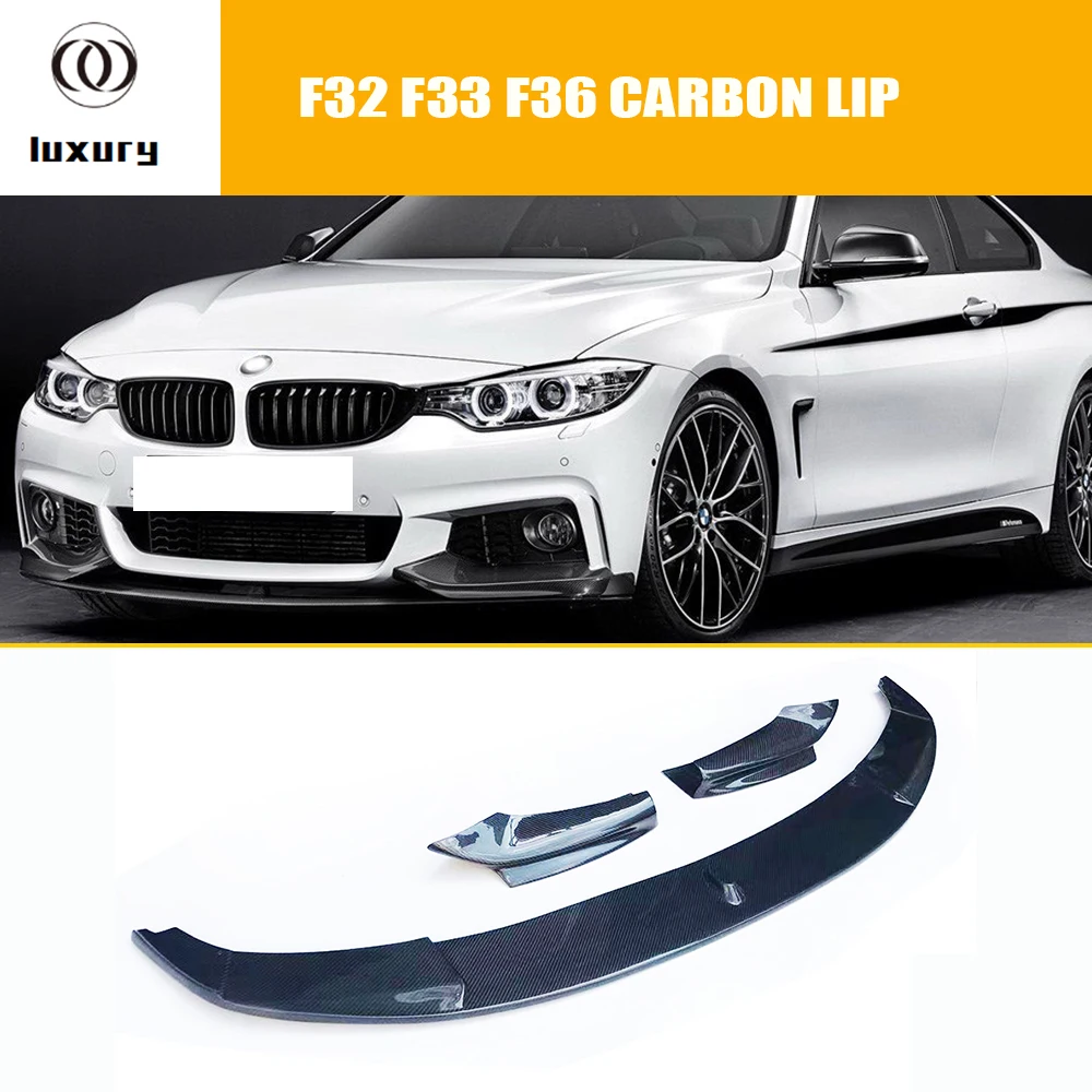 

Carbon Fiber Front Bumper Chin Lip With Side Splitter Apron for BMW F32 F33 F36 420 428 435 440 With M Sports Package 14 - 20