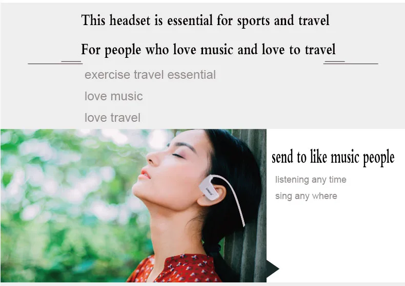Беспроводные наушники MP3 студенческие спортивные беговые беспроводные наушники одна машина MP3 носимый музыкальный плеер без потерь
