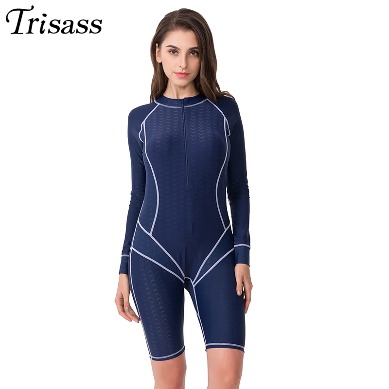 Trisass для женщин профессиональный спорт Цельный купальник размера плюс
