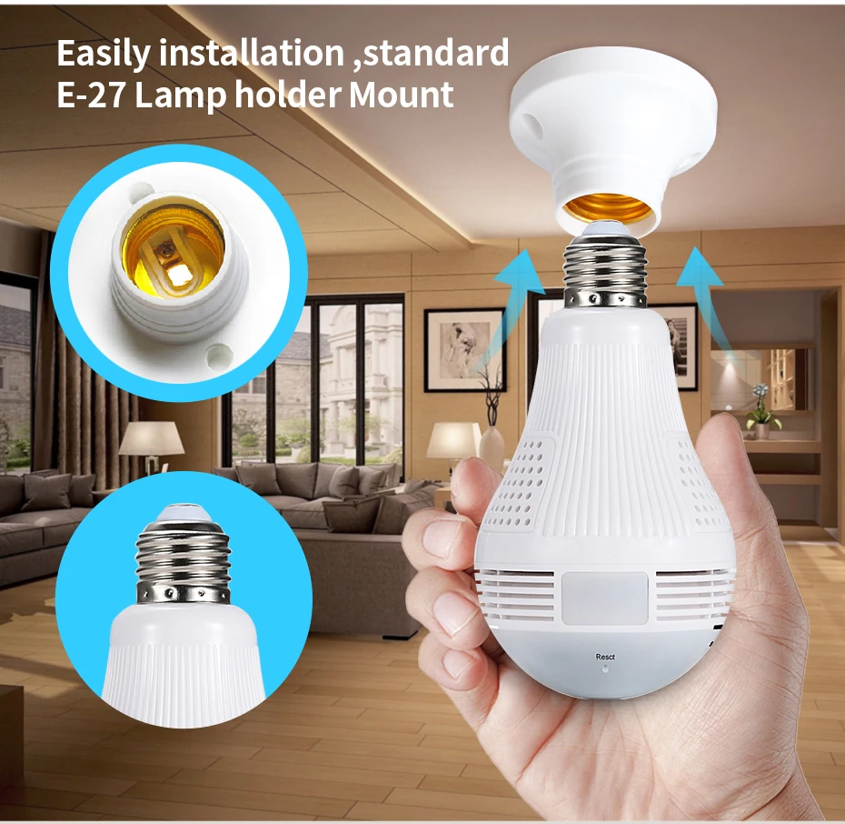 Панорамная IP-камера с углом обзора 360 ° и Wi-Fi 1080P | Безопасность защита