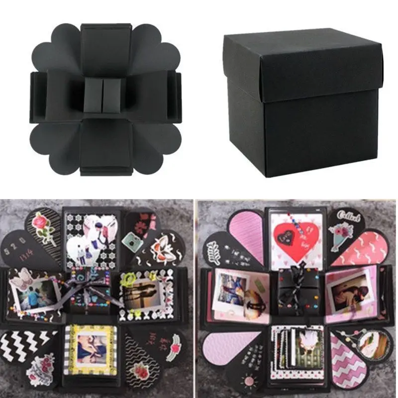 

DIY Photo Album Scrapbooking Kit Surprise Explosion Gifts Box Valentine Party Decoration Props Set Wedding Valentine's Day Gifts