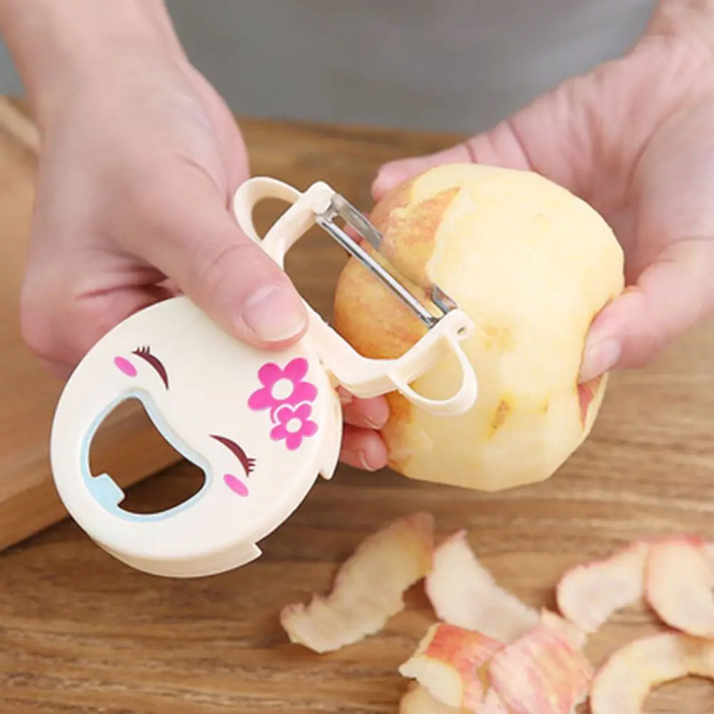 Симпатичные улыбающееся лицо Многофункциональные ножи для очистки фруктов и