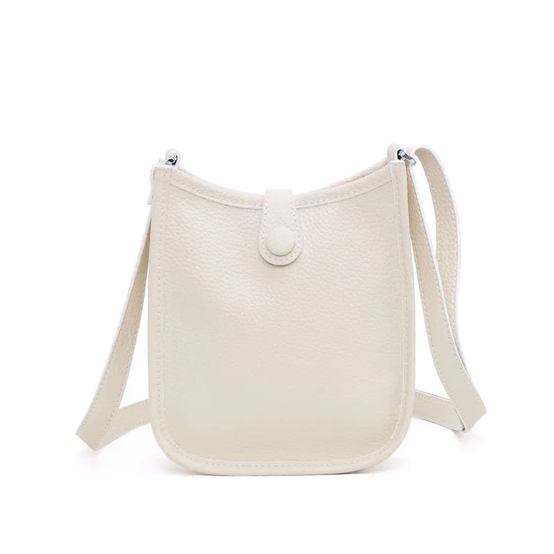 17cm beige LOYOMA, натуральная кожа, женская сумка-мешок, корова, настоящая кожа, сумки на плечо, Дамская ручная сумка, маленький кошелек с шарфом - Цвет: 17cm beige