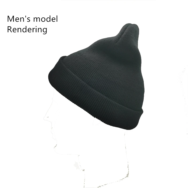 Winter Autumn Solid Color Adult Child Unisex Beanies Hats Large Big Ice Cream Windproof Keep Warm Cold Caps Plus Size Men W24