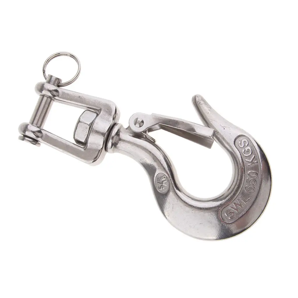 

304 Stainless Steel Swivel Eye Clevis Lifting Chain Snap Hook 5/16"