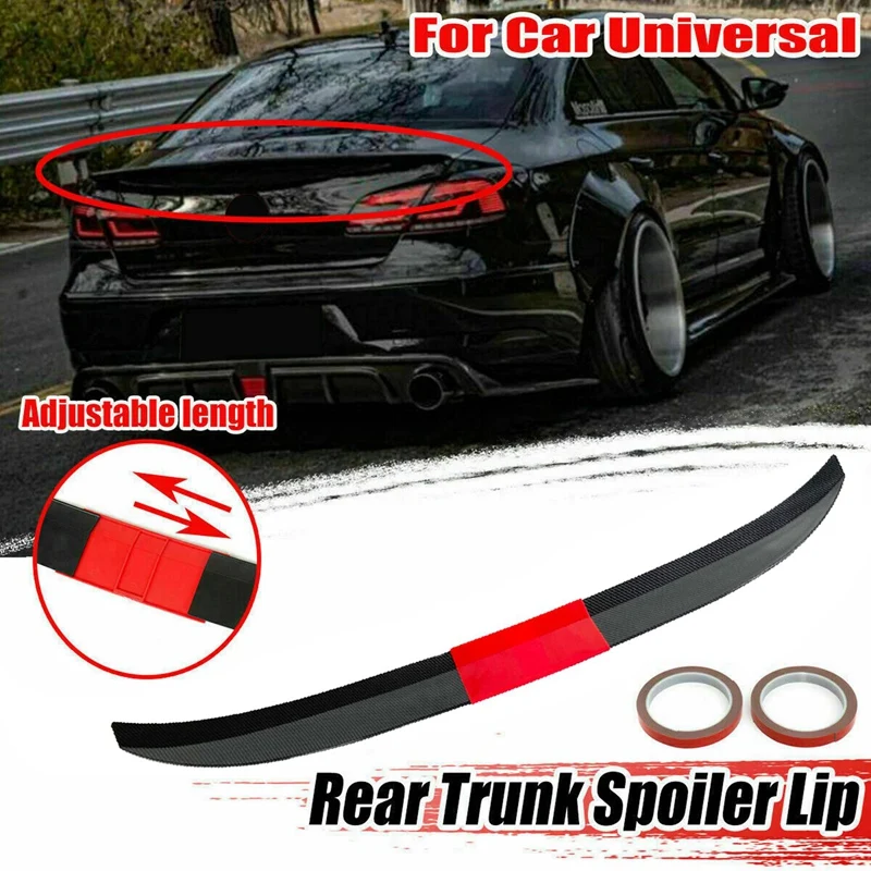

Universal Carbon Style 3-Section Tail Wing with Adjustable Length Car Accessories Tail Wing for Trunk Spoilers