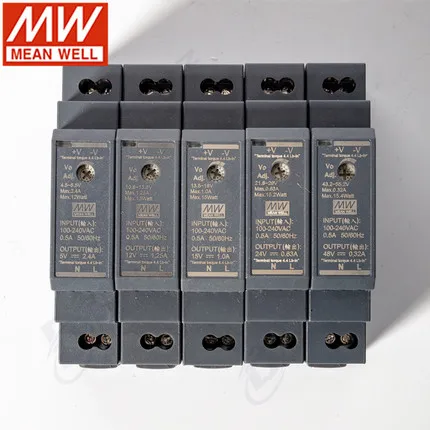 Оригинал Mean Well HDR 15 12 DC В 1 25 а Вт meanwell ультратонкий ступенчатая форма DIN рельсовый