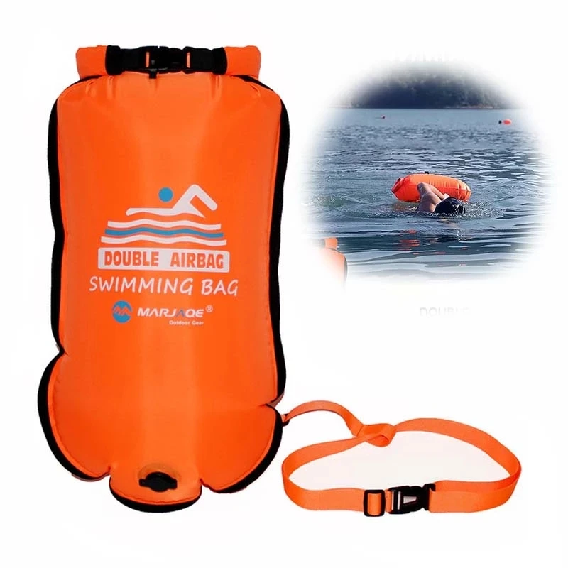 1X PVC Swimming Buoy Safety Air Dry Tow Bag Float Inflatable Signal Drift BagEJ 