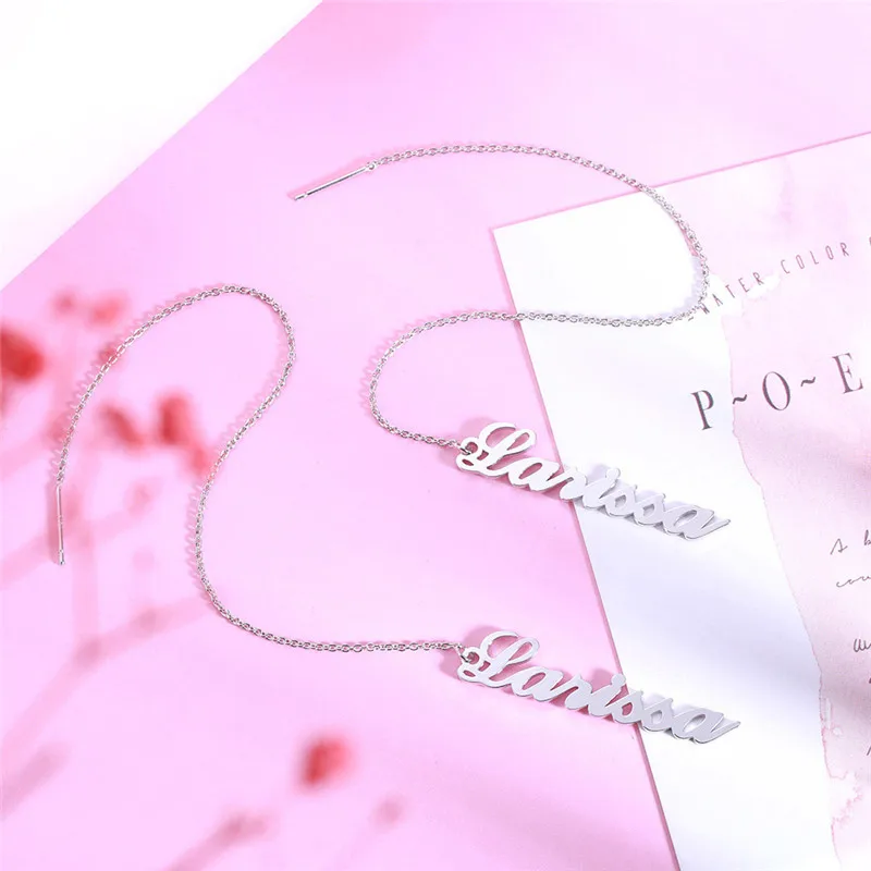 AILIN пользовательские именные серьги для женщин индивидуальные висячие с