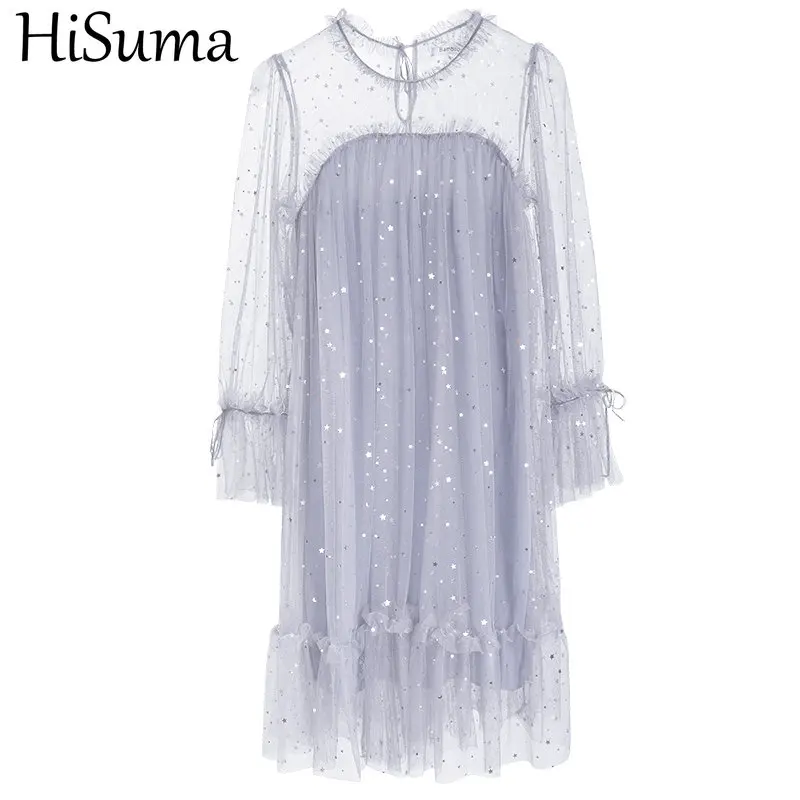 Женское платье с расклешенными рукавами плиссированное Сетчатое без бретелек