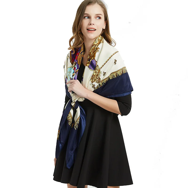 

Mulberry Scarf Women Silk Scarf Luxury Shawl Scarves Beach Cover-ups Bandana Hijabs Bufand de seda Foulard en soie solar playa