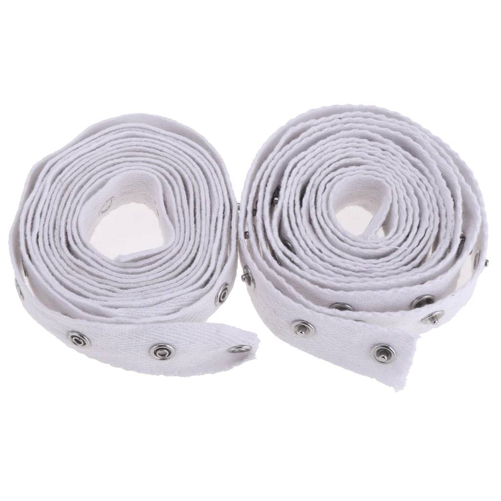 

2 Yards 2CM Multipurpose White Snap Buttons Tape Metal Polyester Sewing Fasteners Ribbons Handicrafts Supply