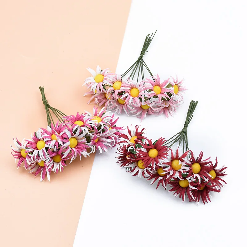 Фото 10 шт. искусственные цветы ромашки Свадебный букет цветов/сухая Пряжа/скрапбук 10 шт. искусственные цветы ромашки Свадебный букет цветов/сухая Пряжа/скрапбук