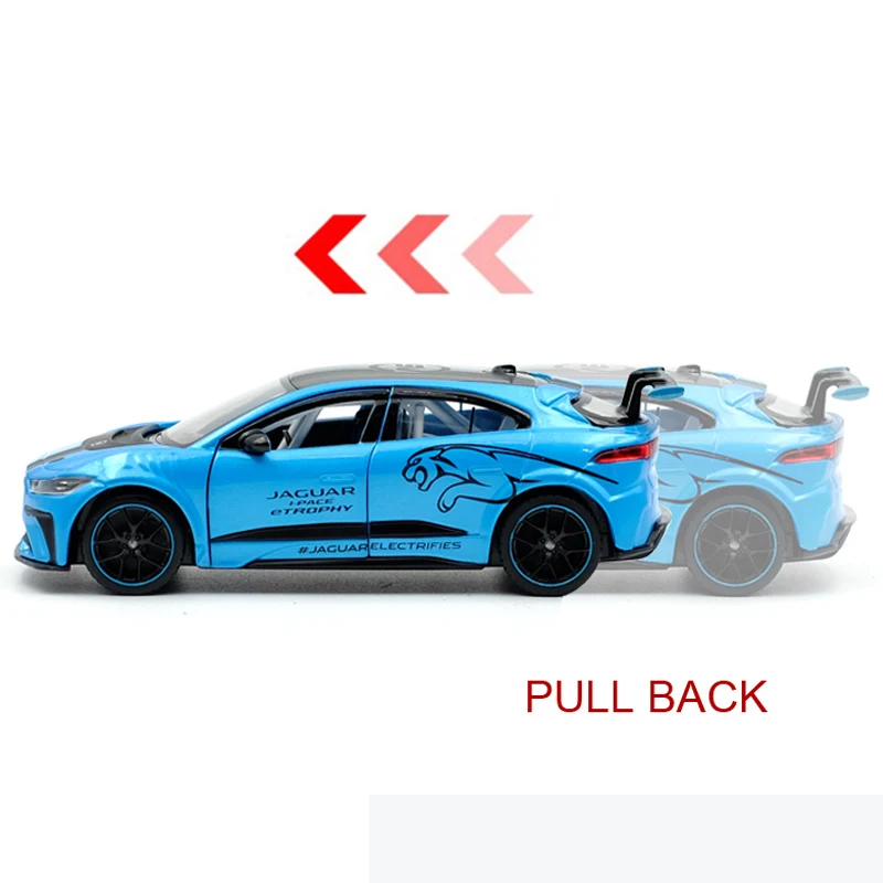 Электрический спортивный автомобиль JK 1:36 I PACE Pure литая модель автомобиля из