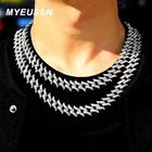 Мужская и женская цепочка из кубинской цепи Майами, колье золотистого цвета в стиле панк, Ширина 16 мм, звено-цепь, Ювелирное Украшение в стиле хип-хоп