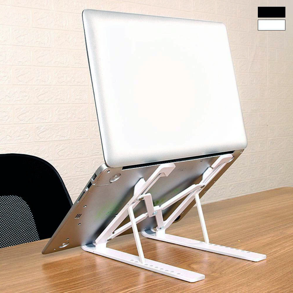 

Настольная подставка для ноутбука, портативный складной держатель из алюминиевого сплава, белый/черный цвет